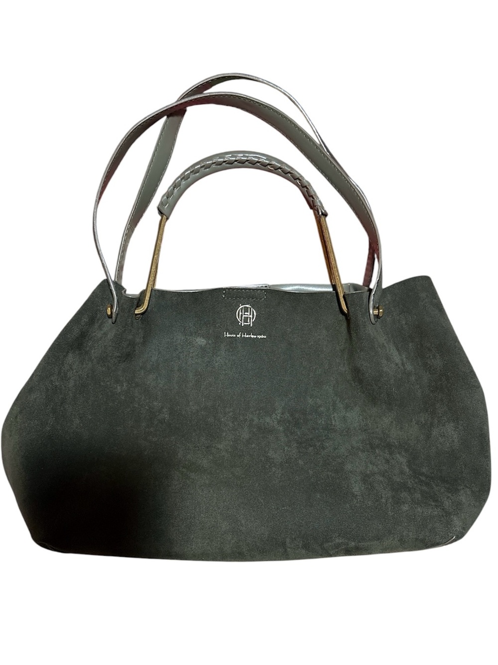 House of Harlow 1960 Dark Green Suede Shoulder Bag